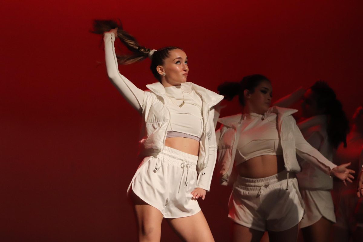 Senior Meliyah Pauff poses during the jazz performance in Act 1 of the Multicultural Show. Pauff choreographed both this dance and hip-hop.