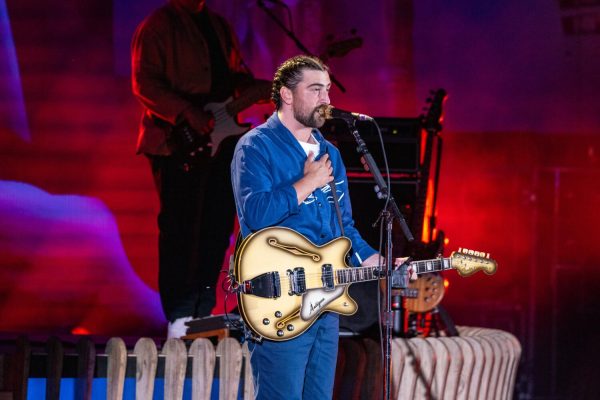 Noah Kahan, the Gen Z-beloved singer-songwriter whose song "Stick Season" won him a Best New Artist Grammy nomination, plays the Hollywood Bowl on Thursday, June 20, 2024, in Los Angeles.  Photo permission from Jason Armond/TNS.