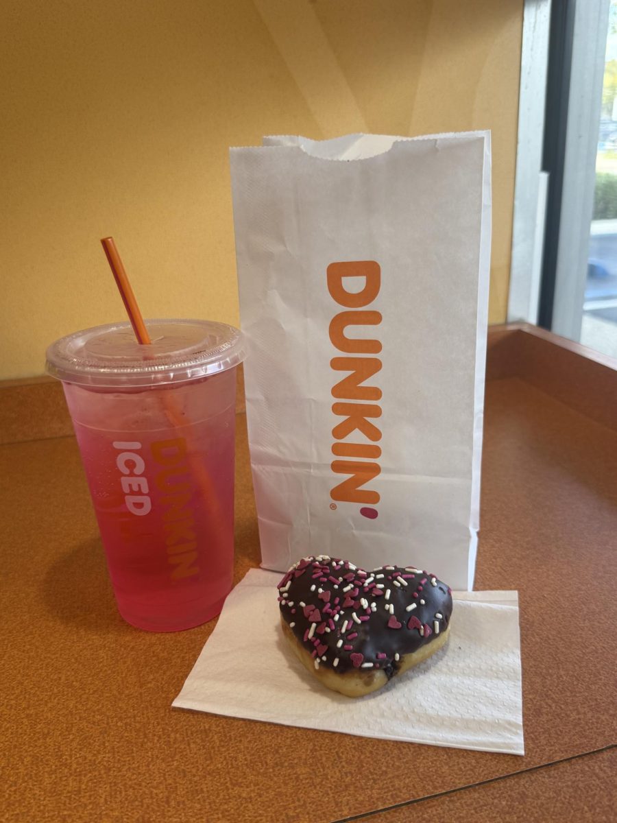 Feeling Sweet. Dunkin's new Valentine's Day Menu includes the Heart Eyes Daydream Refresher and Brownie Batter Classic Donut. The menu was released on Jan. 28 and featured many new drink and food items. 